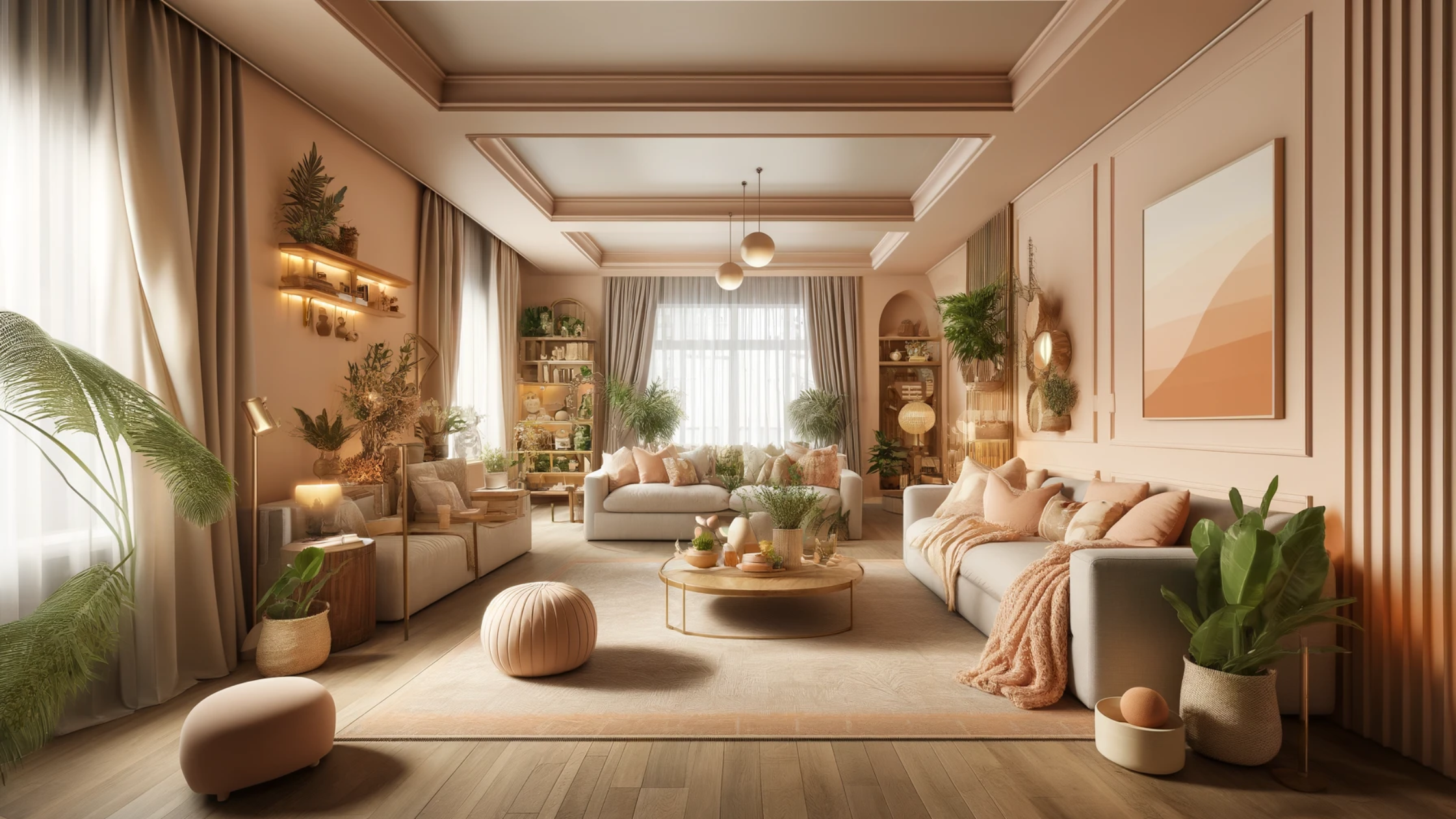 SJ DESIGN CONSULTANTS - NEW DELHI - How to Incorporate Peach Fuzz into your Interiors: Pantone Colour of the Year 2024