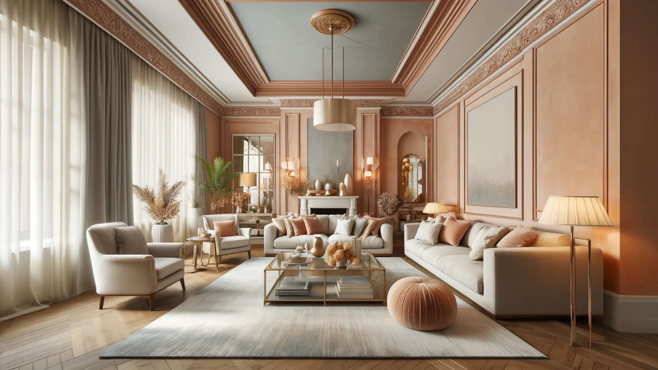 SJ DESIGN CONSULTANTS - NEW DELHI - How to Incorporate Peach Fuzz into your Interiors: Pantone Colour of the Year 2024