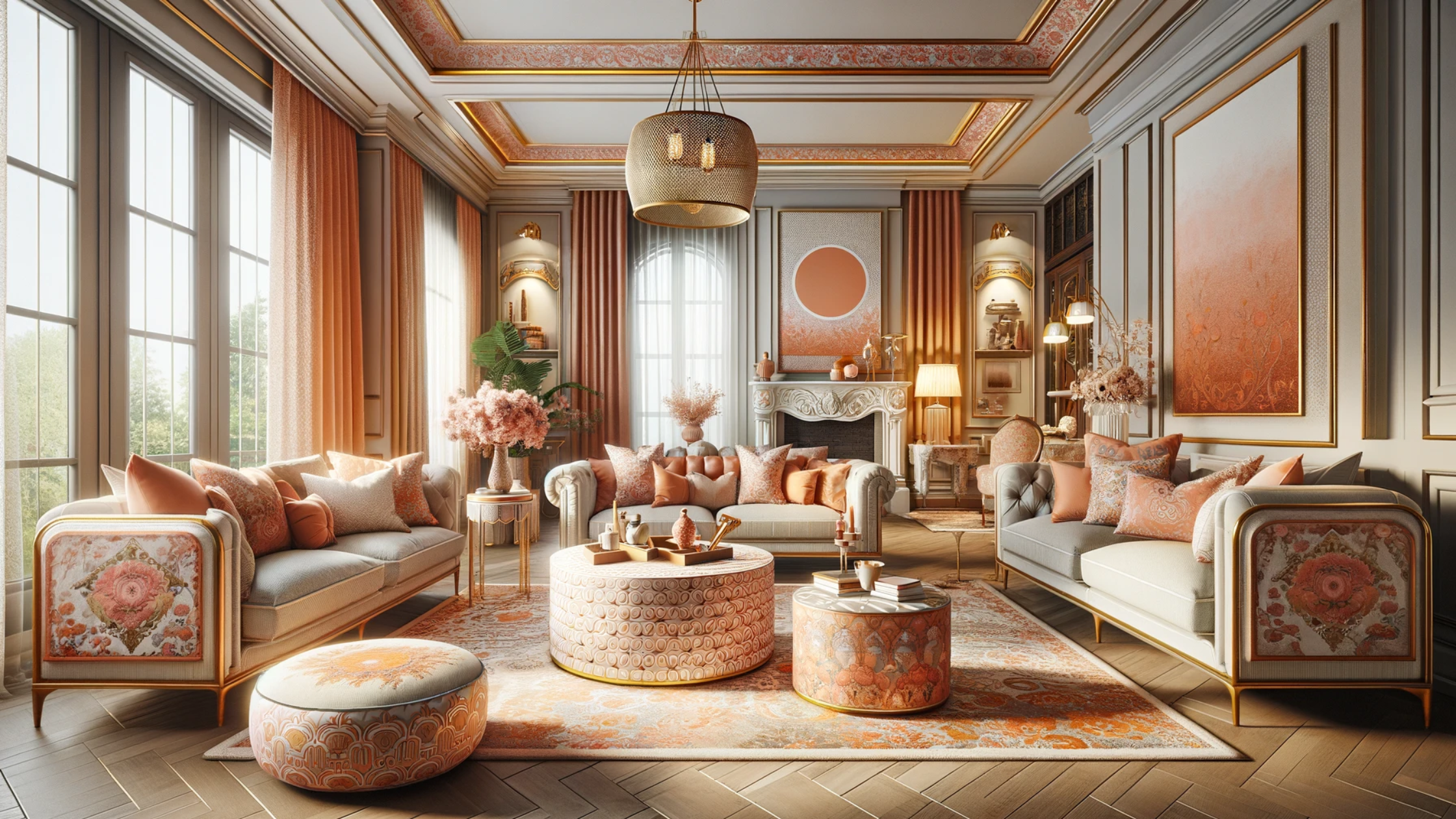 SJ DESIGN CONSULTANTS - NEW DELHI - How to Incorporate Peach Fuzz into your Interiors: Pantone Colour of the Year 2024