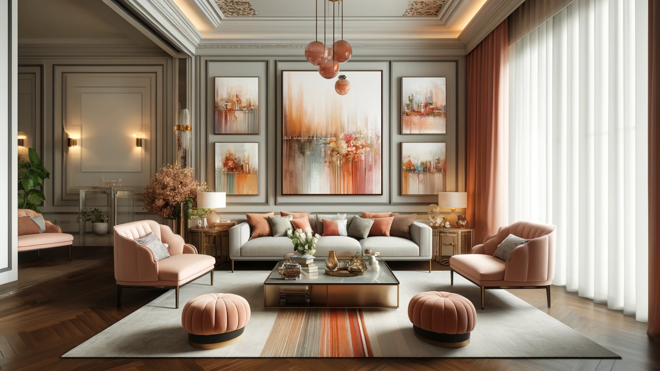 SJ DESIGN CONSULTANTS - NEW DELHI - How to Incorporate Peach Fuzz into your Interiors: Pantone Colour of the Year 2024