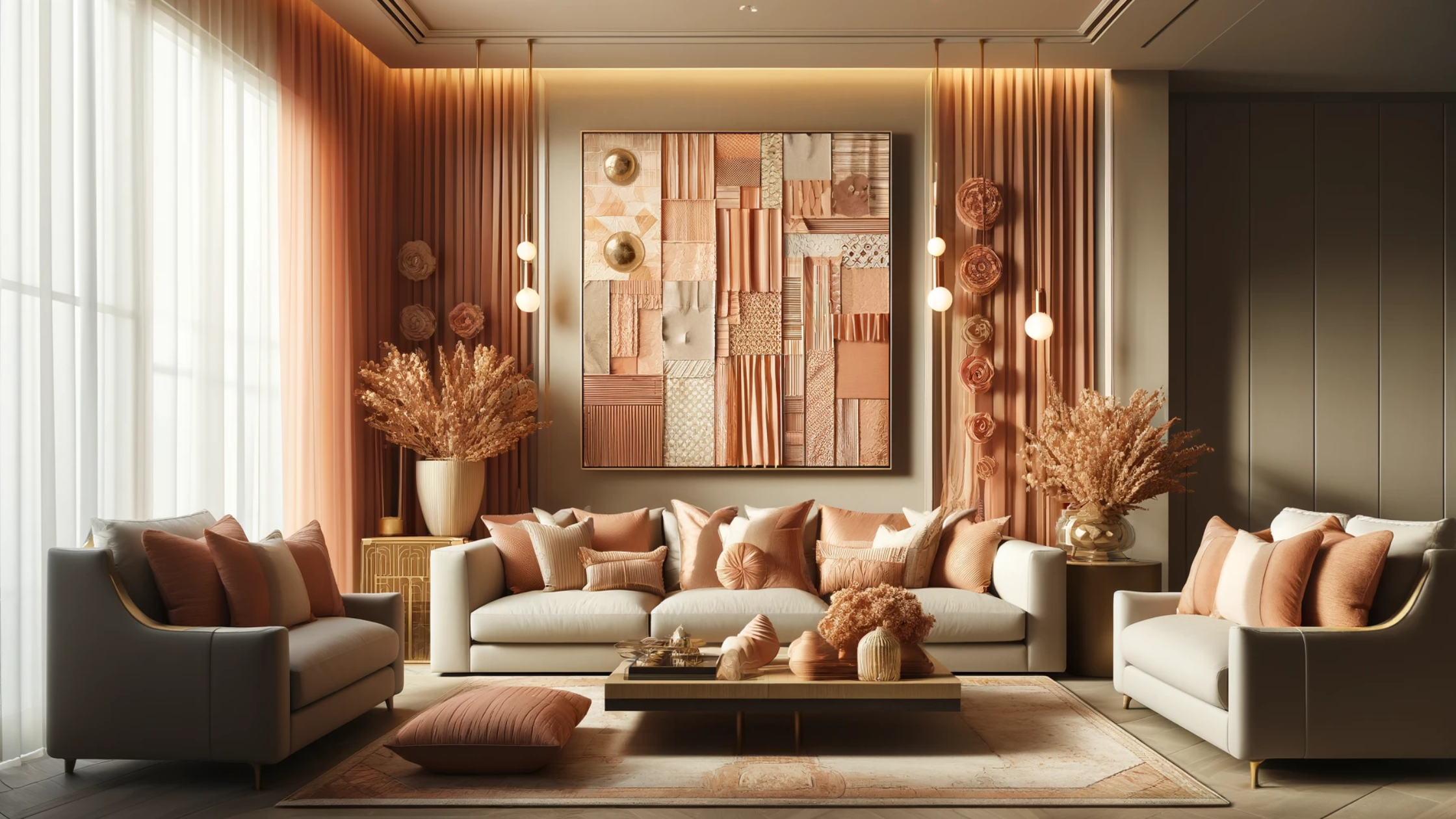 SJ DESIGN CONSULTANTS - NEW DELHI - How to Incorporate Peach Fuzz into your Interiors: Pantone Colour of the Year 2024