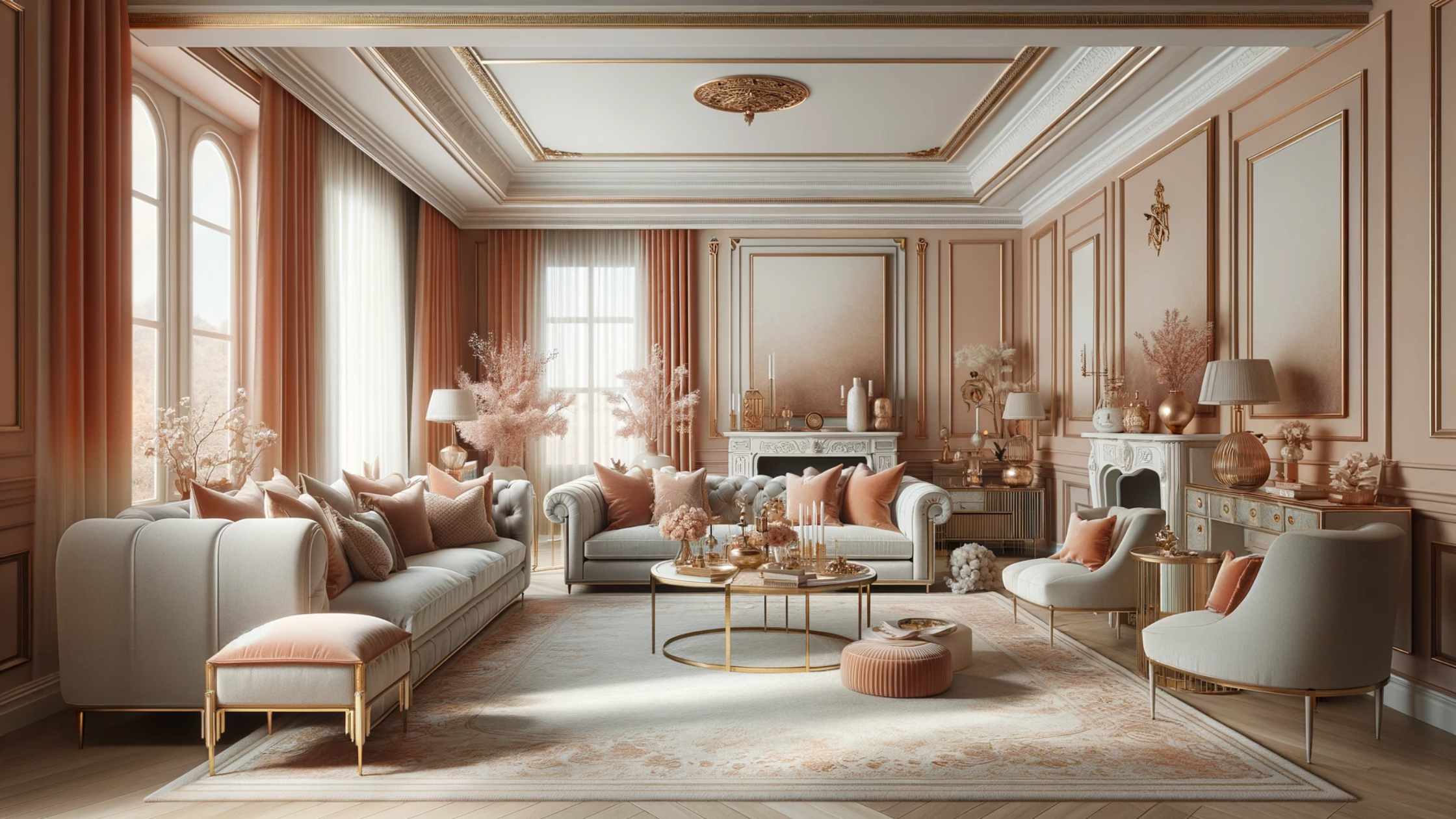 SJ DESIGN CONSULTANTS - NEW DELHI - How to Incorporate Peach Fuzz into your Interiors: Pantone Colour of the Year 2024