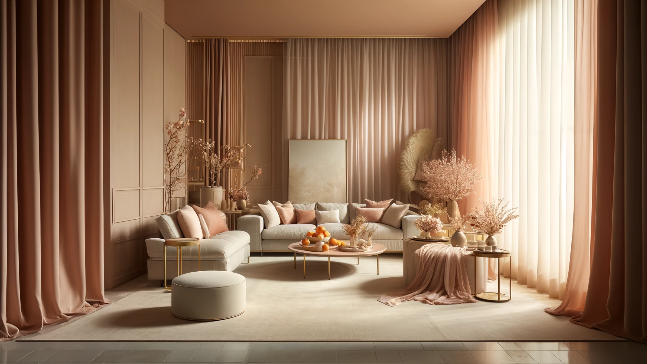 SJ DESIGN CONSULTANTS - NEW DELHI - How to Incorporate Peach Fuzz into your Interiors: Pantone Colour of the Year 2024