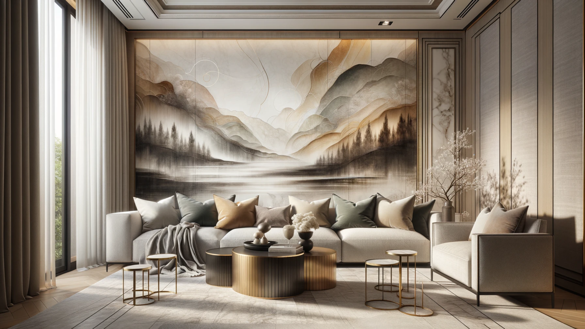 SJ DESIGN CONSULTANTS - NEW DELHI - Avant-Garde Walls: How to incorporate Wallpapers and Murals in Interior Design