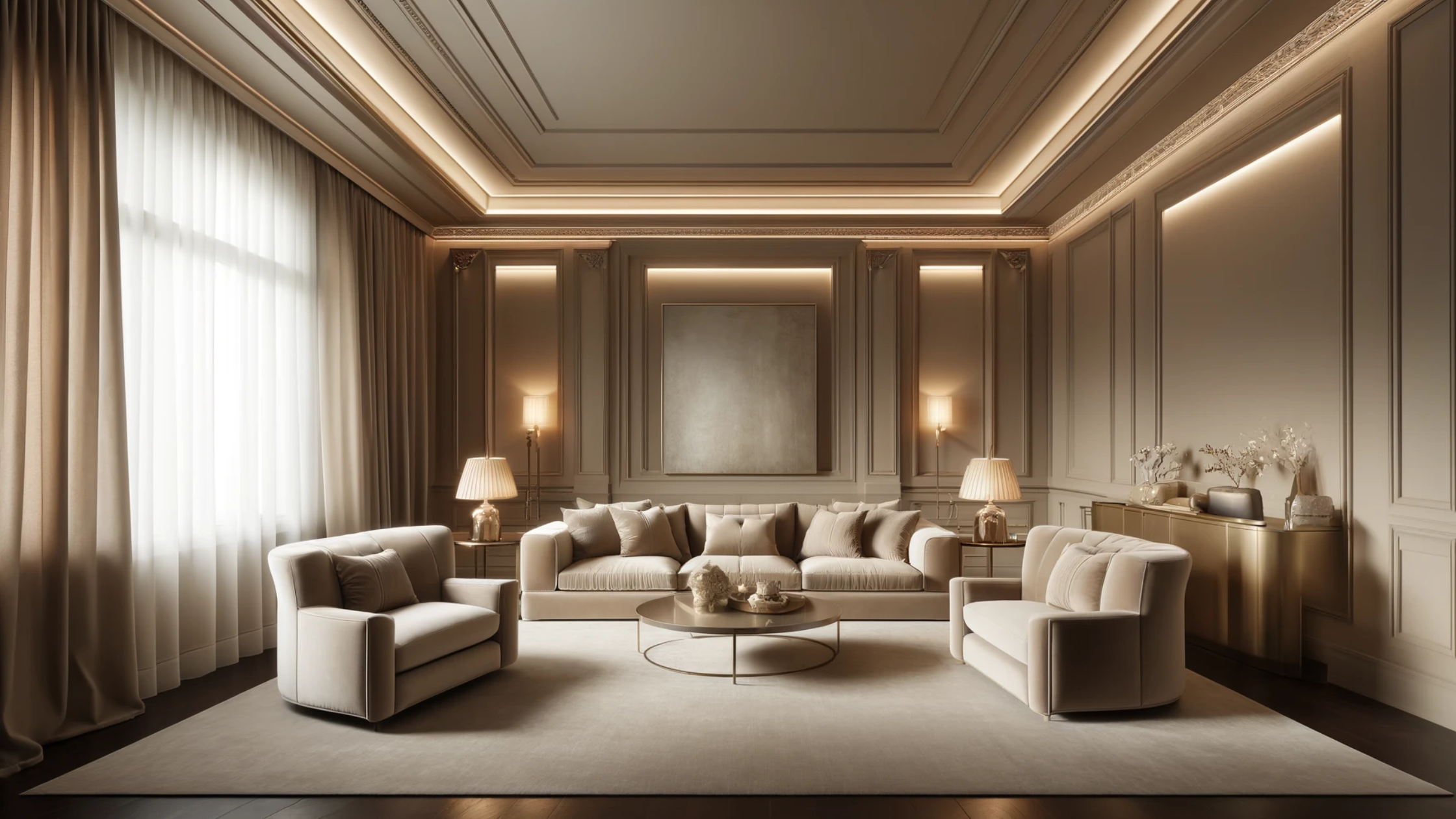 SJ DESIGN CONSULTANTS - NEW DELHI - Creating a Luxurious Living Room: Interior Designing Tips